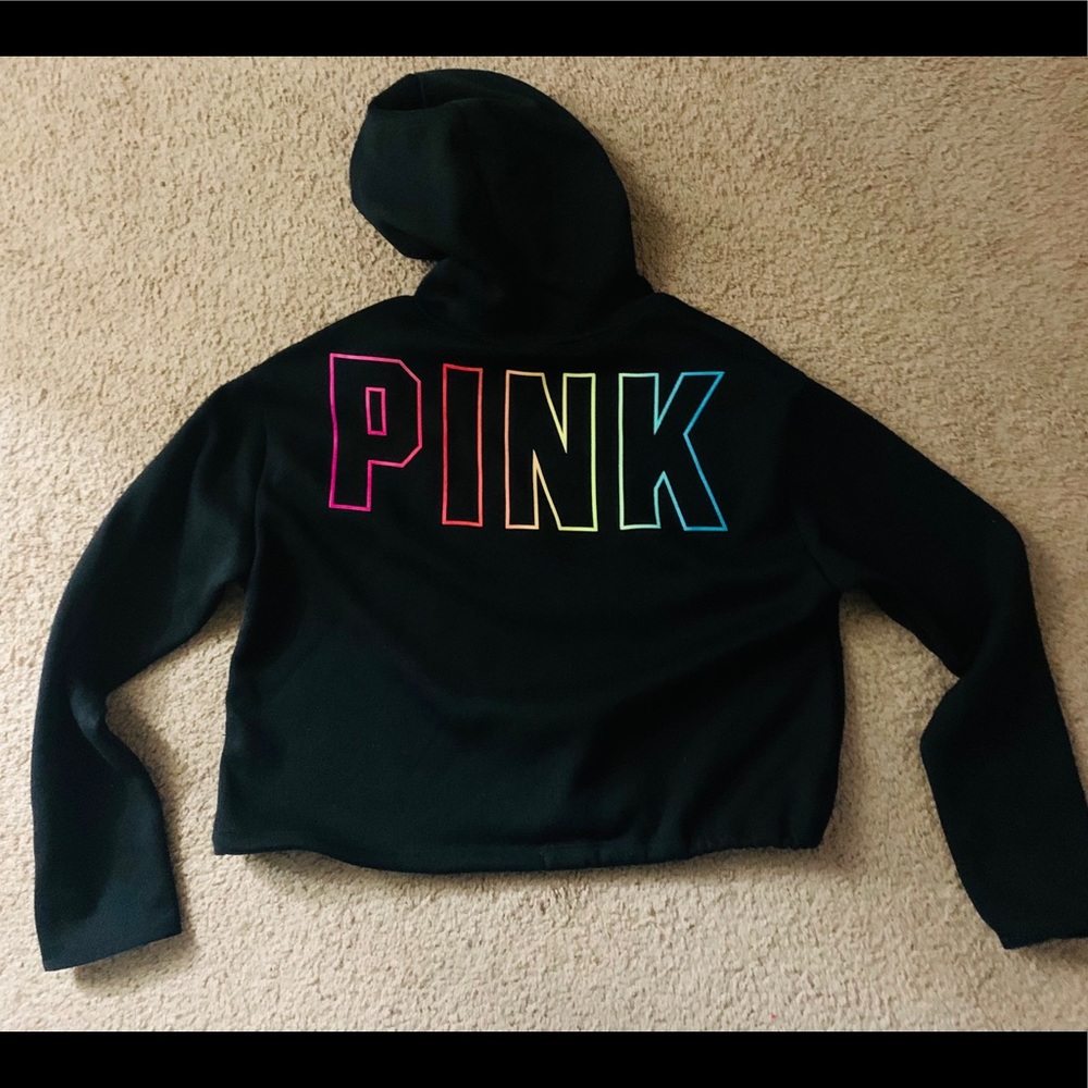 VS Pink Crop Hoodie